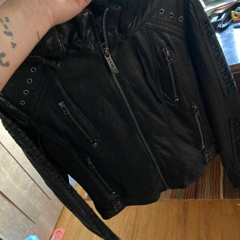 Affliction womens leather jacket Axis Medium